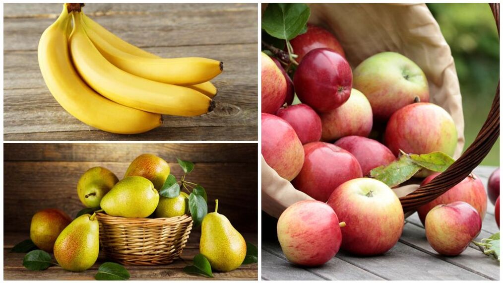 Gode ​​frukter mot gikt - bananer, pærer og epler
